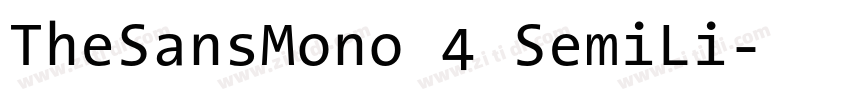 TheSansMono 4 SemiLi字体转换